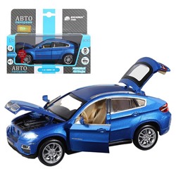 Модель 1:32 BMW X6, синий 1251394JB Автопанорама в Самаре