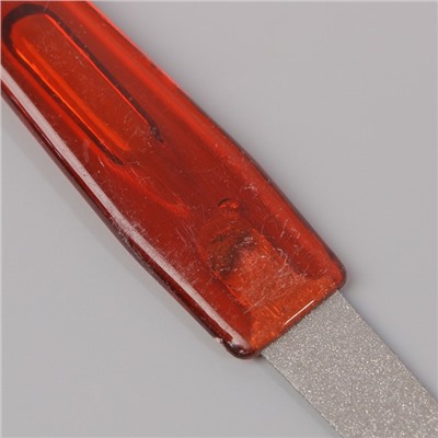 Пилка-триммер металлическая для ногтей, с защитным колпачком, 16 см, цвет «янтарный»
