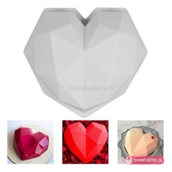 Форма силиконовая для муссовых тортов "Сердце Оригами"