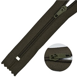 Молния MaxZipper брючная №4 замок полуавтомат, 20см н/р цв.F328 хаки уп.100шт