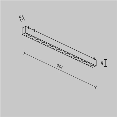 Светильник подвесной Technical TR128B-24W4K-M-W, 24Вт, 4х64,2х4,5 см, LED, 2045Лм, 4000К, цвет белый