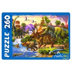 Puzzle  260 элементов "Динозавры у водоема" (ПУ260-0481)