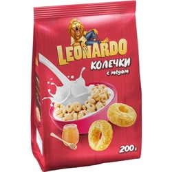 Готовый завтрак колечки "Leonardo" с медовой начинкой , 200 г