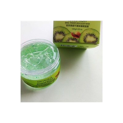 BIOAQUA KIWIFRUIT Ночная маска для лица с экстрактом киви и слизью улитки, 120 г