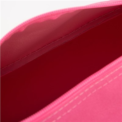 Сумка спортивная на молнии, наружный карман, цвет розовый