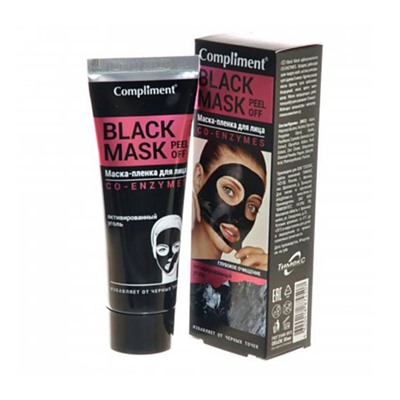 Маска-пленка для лица Compliment Black Mask с Co-enzymes, 80 мл