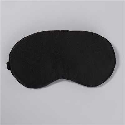 Маска для сна «ШЁЛК», 19 × 10 см, резинка одинарная, цвет чёрный