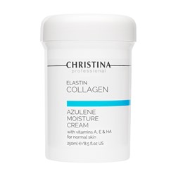 Elastin Collagen Azulene Moisture Cream with Vitamins A, E & HA for normal skin – Увлажняющий крем с витаминами A, E и гиалуроновой кислотой для нормальной кожи «Эластин, коллаген, азулен»