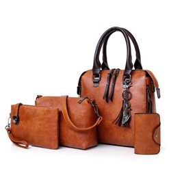 Набор сумок из 4 предметов арт А25, цвет: коричневый ОЦ