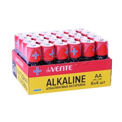 Батарейка "Alkaline" алкалиновая, AA, LR6, 1,5В, 24 шт в термоусадочной пленке