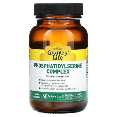 Country Life, Phosphatidylserine Complex, 60 мягких таблеток