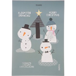 Альбом для рисования Kroyter А4 40л склейка, Christmas, 65994