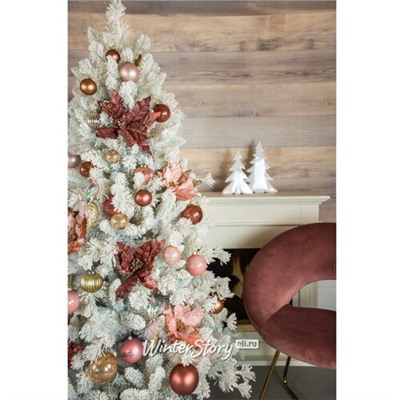 Искусственная белая елка Teddy White заснеженная 150 см, ЛЕСКА + ПВХ (A Perfect Christmas)