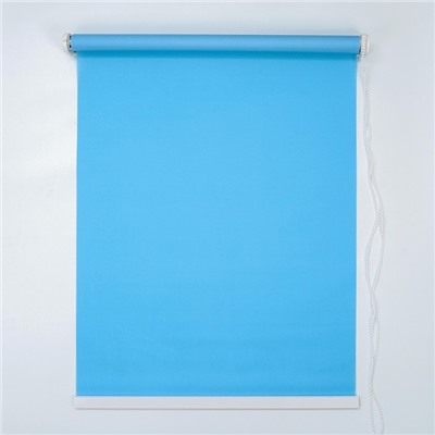 Штора рулонная 120×180 см (с учётом креплений 3,5 см), цвет голубой