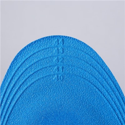Стельки для обуви, универсальные, влаговпитывающие, 40-44 р-р, 24,5-26,7 см, пара, цвет голубой