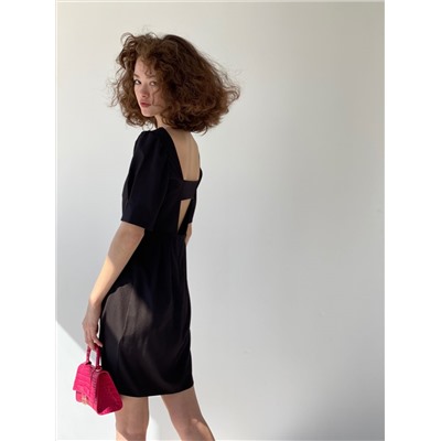 9770 Платье с открытой спинкой чёрное (остаток: 48)