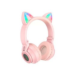 Bluetooth-наушники полноразмерные Bluetooth 5.0 400mah Borofone BO18 Cat (Pink)