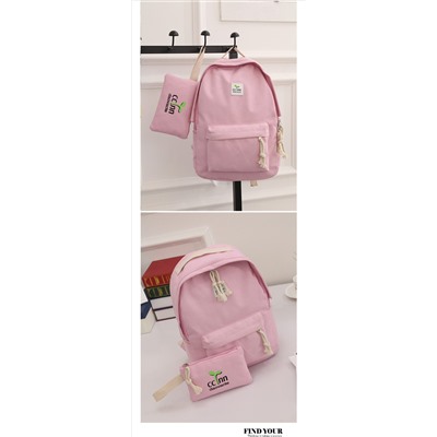 Комплект рюкзак+косметичка, арт Р62, цвет:розовый