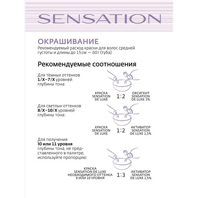 10/61 Безаммиачная краска для волос SENSATION DE LUXE 10/61 светлый блондин фиолетово-пепельный