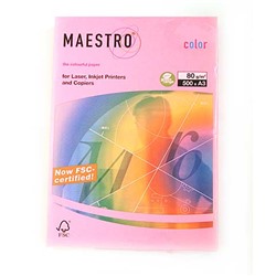 Бумага А3 Maestro Color-Neon 500л (розовый) уп5 арт.0215-204