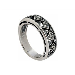 "Плиссе" кольцо в серебряном покрытии из коллекции "Ателье" от Jenavi