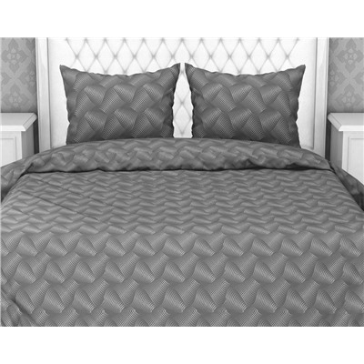 Комплект постельного белья 1,5-спальный, бязь "Комфорт"(220) (Иллюзия, серый)