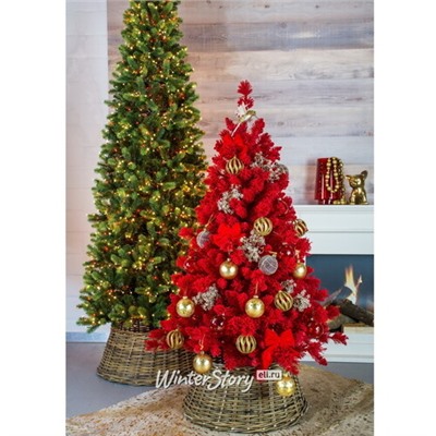 Искусственная красная елка Teddy Red заснеженная 150 см, ЛЕСКА + ПВХ (A Perfect Christmas)
