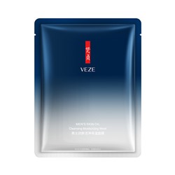 Мужская тканевая маска для контроля жирности кожи VEZE Mens Skin Oil, 25 гр