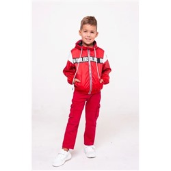 339-21в Куртка-ветровка для мальчика "Эдди" красный