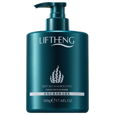 Гель для умывания с экстрактом морских водорослей Liftheng Seaweed Moisturizing Cleanser,  БОЛЬШОЙ ОБЪЕМ 500 мл.