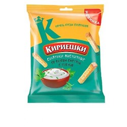 «Кириешки», сухарики со вкусом сметаны с зеленью, 40 гр. KDV