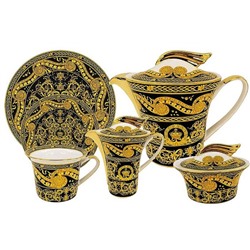 Сервиз чайный "Триумф" 21 предмет на 6 персон (6 чашек 0.25л , 6 блюдец 15.5см, 6 тарелок 21см , чай