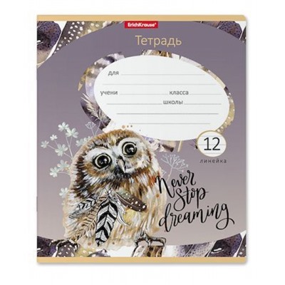 Тетрадь  12л линия "Dreamy Owl" 52939 ErichKrause