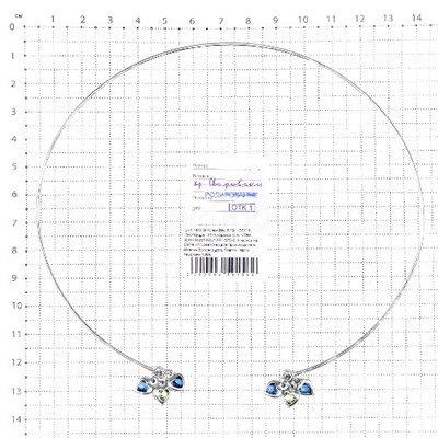 Колье из серебра с кристаллами Swarovski родированное 925 пробы ркл-141038