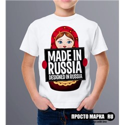 Детская футболка Made in Russia матрешка