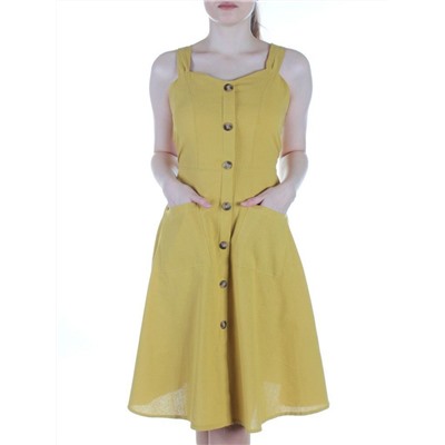 823 YELLOW Платье хлопковое летнее Fashion