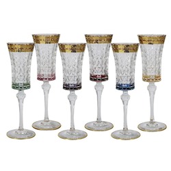 Набор: 6 бокалов для шампанского (0,150л) "Цветная Флоренция"