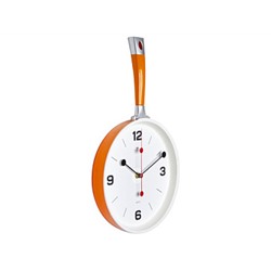 Часы настенные сковорода 25х43см, корпус оранжевый с белым  "Рубин"  2543-001Or (10)