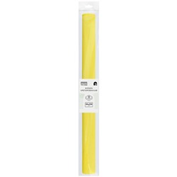 Бумага крепированная желтая (CR_43949, ТРИ СОВЫ) 50*250см., 32г/м2, в пакете