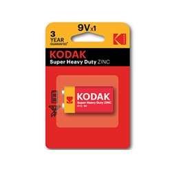 Батарейка KODAK 6F22-1BL HEAVY DUTY, крона (10/50/5200) (цена за 1 шт.)