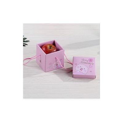 Подарочная коробка "Поросенок", цвет: розовый