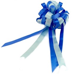 Бант-шар Пастель "Комбо" Синий с голубым 7 см /d-24,5 см