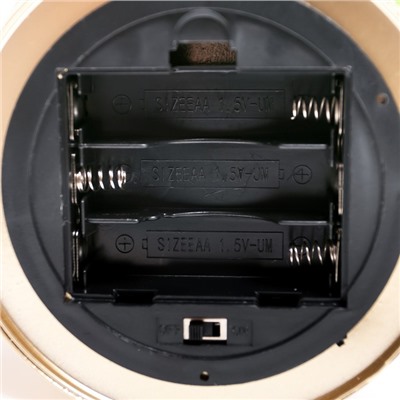 Ночник "Ромб" LED от батареек 3хАА золото 10,5х10,5х15,5 см RISALUX
