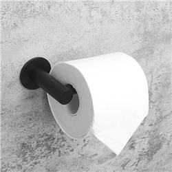 Держатель для туалетной бумаги, 16,2×2,5×9,5 см, нержавеющая сталь, цвет чёрный