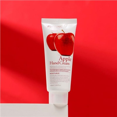 Увлажняющий крем для рук с экстрактом яблока 3W CLINIC Moisturizing Apple Hand Cream, 100 мл