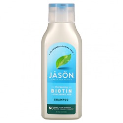 Jason Natural, Шампунь для утолщения и восстановления волос, с биотином и гиалуроновой кислотой, 473 мл (16 жидк. унций)