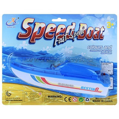 Катер на батарейках "Speed boat" 20*7*6,5см XD7004