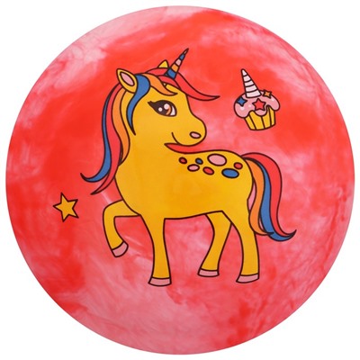 Мяч детский «Единороги», d=22 см, 60 г, цвета МИКС