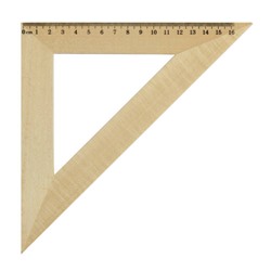 Треугольник деревянный 45°, 16 см