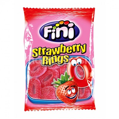 Жевательный мармелад Fini Jelly Strawberry Rings (клубничные кольца) 100 гр